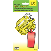 21 Inch Nylon Lanyard Whistle Steel KC161 by Hy Ko