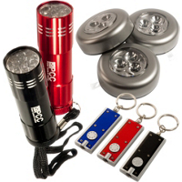 PCC 8 N 1 LED Value Pack 2 Flashlights 3 Taglight 3 Keychain Ligths