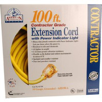 100 Foot 10/3 Yellow Extension Cord 01799 by Coleman Cable Best Price