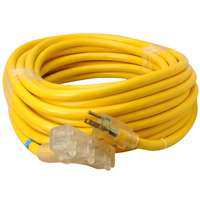 Tri Source 50 Foot Triple End Extension Cord With Lite 04388 by Coleman Cable