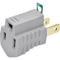 2 Wire Grounding Adapter Gray BP419GY by Cooper Wiring