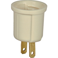 Keyless Lampholder Adapter Ivory BP738V by Cooper Wiring