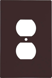 1 Gang Jumbo Duplex Receptical Plate Brown 2142B-BOX by Cooper Wiring Best Price