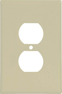 1 Gang Jumbo Duplex Receptacle Plate Ivory 2142V-BOX by Cooper Wiring Best Price