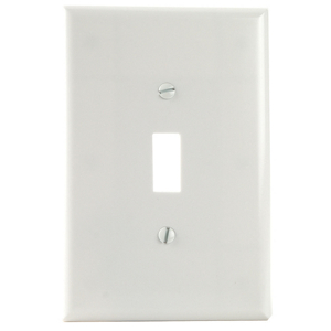 1 Gang Jumbo Toggle Wall Plate White 2144W-BOX by Cooper Wiring Best Price