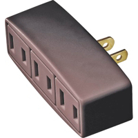 3 Outlet 2 Wire Tap and Adapter Brass 1747B-BOX by Cooper Wiring