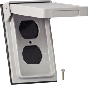 1 Gang Duplex Receptacle Cover Gray S2962 by Cooper Wiring Best Price