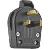 3 Wire Grounded Power Plug Black S42-SP by Cooper Wiring