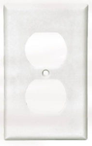 1 Gang Duplex Receptacle Plate White Pack of 10 2132W by Cooper Wiring Best Price