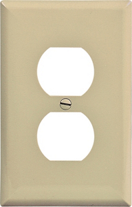 1 Gang Midi Duplex Receptical Plate Ivory PJ8V by Cooper Wiring Best Price