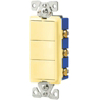 Decor Combination 3 Single Switches Ivory 7729V-SP by Cooper Wiring