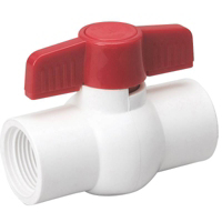 1 1/4 Inch White Schedule 40 Pvc Threaded Ball Valve 107-136 by B and K Mueller