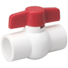 1/2 Inch White Schedule 40 Pvc Solvent Ball Valve 107-633 by B and K Mueller