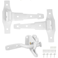 Stanley White Gate Tee and Latch Set