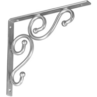 Stanley Satin Nickel Decorative Shelf Bracket