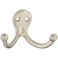 Stanley Satin Nickel Double Robe Hook