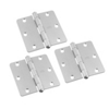 Stanley Hardware S811-661 3-1/2 Inch Solid Brass Door Hinge 1/4-Inch Radius Satin Nickel Hinges Set of 3