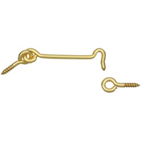 3 Inch Brass Wire Gate Hook and Eye 75-0640 by Stanley Hardware