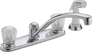 2Knob Ktch W/Spra Chrm Led Fre 2402-LF by Delta Faucet Best Price