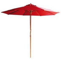 9 Foot Wood Red Umbrella Y99065 by Bond Manufacturing Best Price