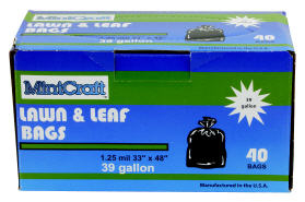 39 Gallon 1 1/4 Millimeter Lawn/Leaf Bag Black 33485 by Primrose Plastics Best Price