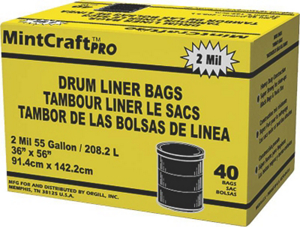 55 Gallon 2 Mil Drum Liner Black 55040 by Primrose Plastics Best Price