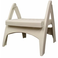 White Step Stool 8530-48-3730 by Adams Manufacturing