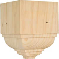 The Moulding Connection 5-1/4 Inch Pine Outside Corner Block OCTB-52 by Waddell Manufacturing