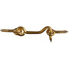 2 Inch Solid Brass Hook and Eye N118-117 by National - Stanley Hardware