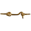 2 1/2 Inch Solid Brass Hook and Eye N118-133 by National - Stanley Hardware