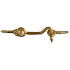 3 Inch Solid Brass Hook and Eye N118-158 by National - Stanley Hardware