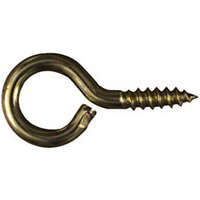 1 1/16 Inch Solid Brass Large Screw Eyes 6 Pack N119-321 by National - Stanley Hardware Best Price