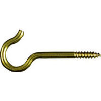 2 9/16 Inch Solid Brass Ceiling Hook N192-286 by National - Stanley Hardware