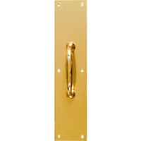 3 1/2 By 15 Inch Polished Solid Brass Pull Plate N207-886 by National - Stanley Hardware
