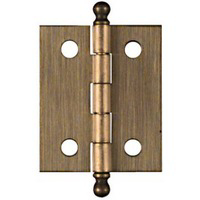 1 1/2 By 1 1/4 Inch Antique Brass Finish Solid Brass Ball Tip Hinge N213-538 by National - Stanley Hardware Best Price