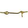 4 Inch Solid Brass Hook and Eye N247-742 by National - Stanley Hardware