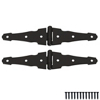 Stanley Hardware N881-938 National 4 Inch Black Ornamental Full Strap Hinges