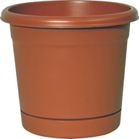 16 Inch Rolled Rim Planter and Saucer RR1606TC by Ames True Temper