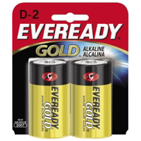 Eveready Gold Eveready Alkaline D Battery 2 Pack A95BP-2 by Eveready Energizer Battery