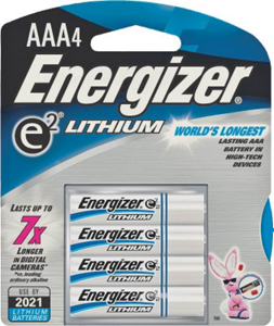 4 Pk Aaa E2 Lithium Battery L92BP-4 by Eveready Energizer Battery Best Price