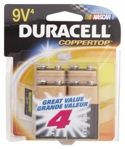 9 Volt Alkaline Battery Value Pack of 4 MN16RT4Z by Duracell Proctor and Gamble Best Price