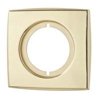 Polished Brass 3 7/8 Rectangular Trim Rosette 288 3 CP by Kwikset
