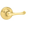 Maximum Security Dorian Dorian Polished Brass Passage Lever Lockset 200DNL3RCLRCSBX by Kwikset