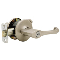 Maximum Security Dorian Dorian Satin Nickel Entry Lever Lockset Key Alike 6 405DNL 15 CP K6 by Kwikset