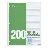 200 Ct White Filler Paper 15326 by Mead Best Price