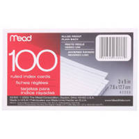 100 Ct 3 By 5 Index Card 63350 by Mead Best Price