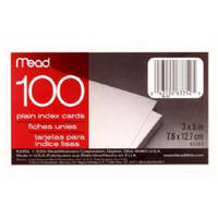 100 Ct 3 By 5 Index Card 63352 by Mead Best Price