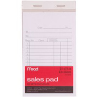 50 Ct 8 1/2 X5 1/2 Sales Pad 64804 by Mead Best Price