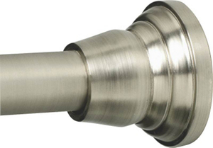 Brushed Nickel Decor Finial Shower Rod 661NNSB by Zenith Best Price