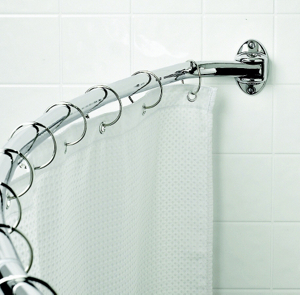 60 To 72 Inch Adjustable Chrome Curved Hotel Shower Rod 35601SS by Zenith Best Price
